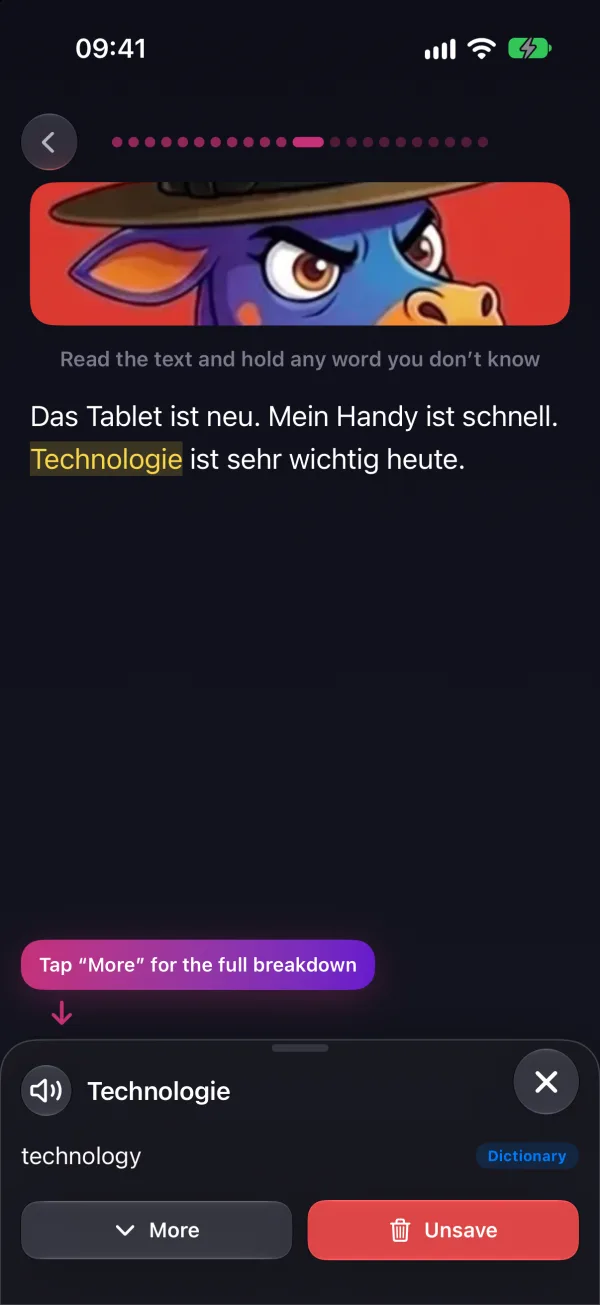 Tap to translate
